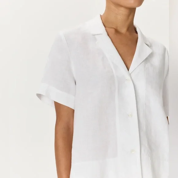 Quince 100% European Linen Short Sleeve Shirt - Picture 4 of 13